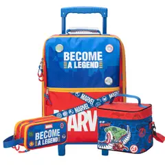 DISNEY - PACK DE MOCHILA LONCHERA Y CARTUCHERA MARVEL