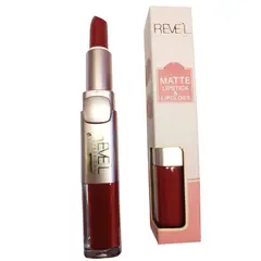 REVE'L PROFESSIONAL - LABIAL REVEL MATTE LIPSTICK & LIPGLOSS DUO TONO RED