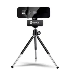 TEROS - Cámara webcam 2K TE-9072 con micrófono USB + tripode
