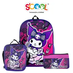 SCOOL - MOCHILA KUROMI SET 3 PIEZAS RANGER