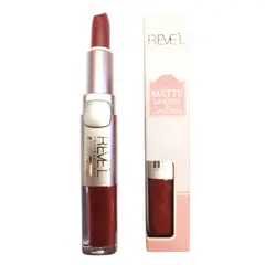 REVE'L PROFESSIONAL - LABIAL REVEL MATTE LIPSTICK & LIPGLOSS DUO TONO CAPUCHINO