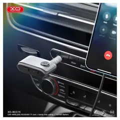 GENERICO - Transmisor Bluetooth FM MP3 jack 3,5 mm negro XO-BCC15