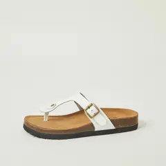 WHITE - Sandalias Bora Bora de cuero color blanco