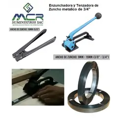 GENERICO - Enzunchadora sellador y Tensionador para Zuncho metalico 3/ 4 pulgadas