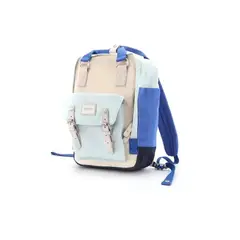 HIMAWARI - - Mochila escolar o viaje porta Laptop - Celeste y Crema