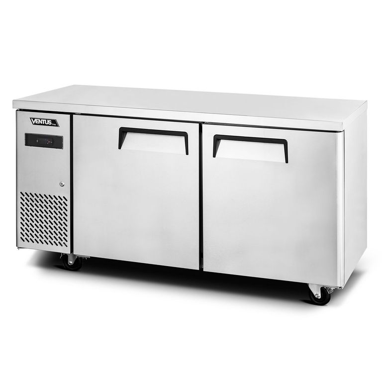 Mesa Refrigerada Acerada - 2 Repisas- Acero Inox - VMR2PS-260