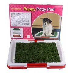 GENERICO - Baño Portátil Grande Para Mascota Grass Sintetico 63x47cm -rojo