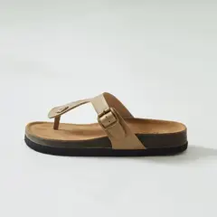 WHITE - Sandalias Bora Bora de cuero color beige