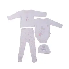 PILLIN - Set 4 pcs Bebé Niña Estampado PRW128
