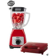 OSTER - Combo Licuadora Blstkag Rrd + Sanguchera Ckstsm2885r