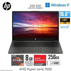 HP - Laptop 255 G10 AMD Ryzen 3 7330U 8GB RAM 256GB SSD 15.6" HD WIN 11 81U53LT