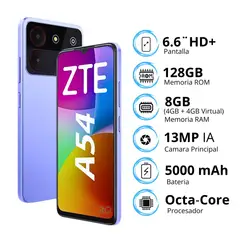 ZTE - CELULAR ZTE BLADE A54 4+128 4G LTE LILA SS