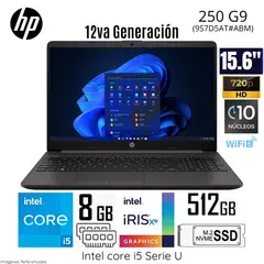 HP - Laptop 250 G9 Intel Core i5 1235U 8GB DDR4 512GB SSD 15.6" HD WIN 11 - 9S7D5AT#ABM