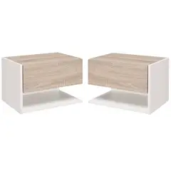 GENERICO - Velador Flotante Ines x2 Cenizo y Blanco Petrox Home