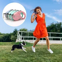 GENERICO - Correa Retráctil para Mascota de 5metros Incluye Bolsas