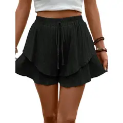 BLWOENS - Pantalones cortos para mujeres - Negro