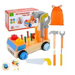 GENERICO - Camión Didáctico Con Herramientas de construcción Desmontables