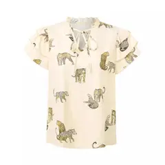 BLWOENS - Polera de manga corta para mujeres - Beige