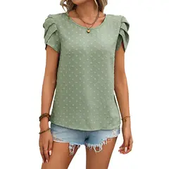 BLWOENS - Polera de manga corta para mujeres - Verde