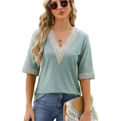 BLWOENS - Polera de manga corta para mujeres - Verde