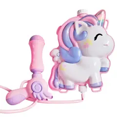 GENERICO - PISTOLA DE AGUA CON CANTIMPLORA UNICORNIO ROSA - VERANO PLAYA PISCINA