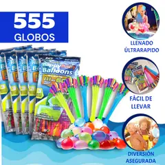 GENERICO - Set 555 Globos Mágicos Llenado Rápido de Agua para Juegos