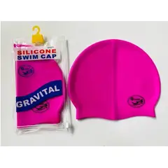 GRAVITAL - Gorro de silicona de natación Rosado