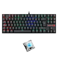 REDRAGON - Teclado  KUMARA K552RGB black BLUE SWITCH Español