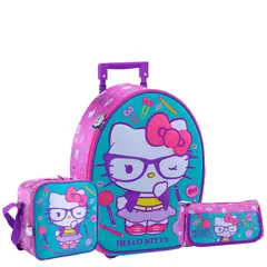 SCOOL - SET MOCHILA HELLO KITTY OFICIO MALETA CARTUCHERA LONCHERA NIÑAS