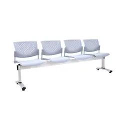 OFIDEAS - Banqueta De Espera Butterfly 4 Asientos Gris Estructura Gris