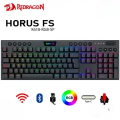 REDRAGON - Teclado HORUS FS Wireless Spanish K618-RGB-SP RED SWITCH