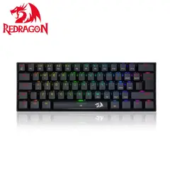 REDRAGON - Gamer 60% DRAGONBORN Spanish K630RGB BLACK RED SWITCH