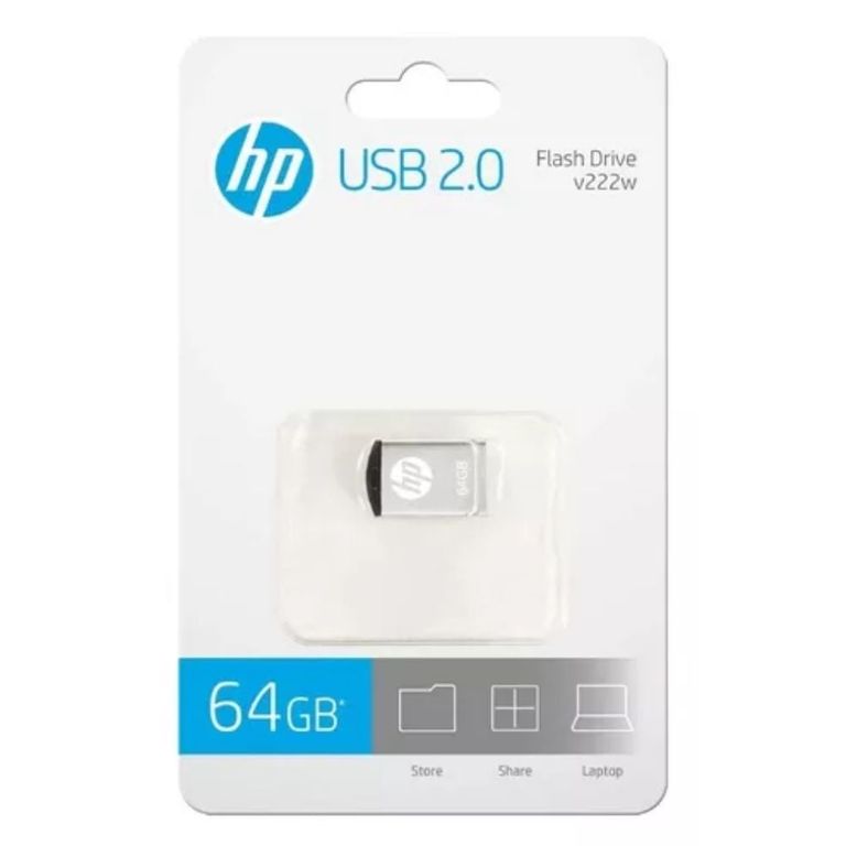 Memoria USB HP 2.0 64GB V222W Plateado