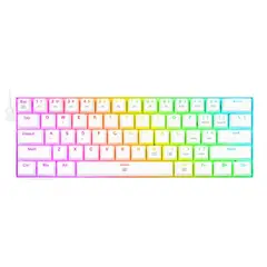 REDRAGON - Gamer 60% DRAGONBORN Spanish K630W-RGB WHITE RED SWITCH