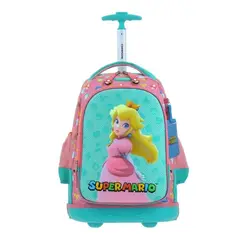 NINTENDO - MOCHILA CON RUEDAS GRANDE PEACH -ROSA