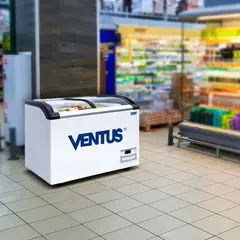 VENTUS - Congeladora Dual Tapa de Vidrio Curvo - 220L - CTV-320Q PRO