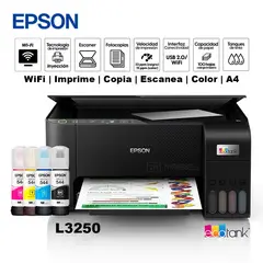 EPSON - Impresora Multifuncional L3250 WIFI USB 20