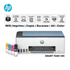 HP - Impresora Multifuncional Smart Tank 585 WIFI USB 20