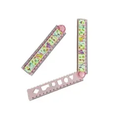 GENERICO - REGLA EXPANDIBLE KAWAI 30 CM DISEÑO UNICORNIO - ROSADO