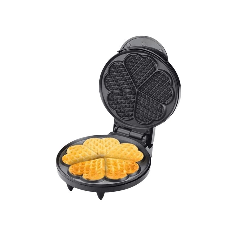 Maquina de wafles en forma de corazón-