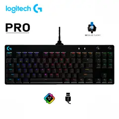 LOGITECH - TECLADO PRO KEYBOARD RGB USB BLACK