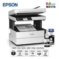 EPSON - Impresora Multifuncional Monocromatica M3170 Duplex WIFI Ethernet ADF