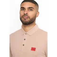 HUGO BOSS - Hugo - Polo slim fit de piqué de algodón con etiqueta con logo