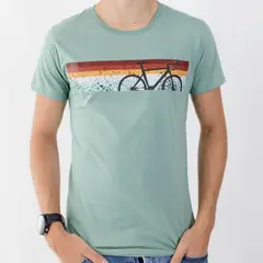 CINCO AM - CAMISETA LIFESTYLE MAN GREEN BIKE