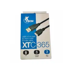 XTECH - Cable USB 3.0 macho A a micro-USB macho B XTC365 negro 5Gb/s