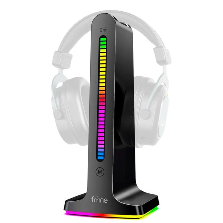 Soporte de audifono s3 para audifono con rgb negro