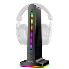 FIFINE - Soporte de audifono s3 para audifono con rgb negro