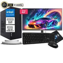 TEROS - Computadora Pc Intel Core i5 3470 Monitor 22 fhd' RAM 8GB SSD 256GB
