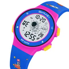 SKMEI - Reloj 2267 Azul Nave Espacial con luces