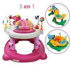 BEAUTIFUL - Andador 5 en 1 Centro de Actividad Saltarín 360° Rosado